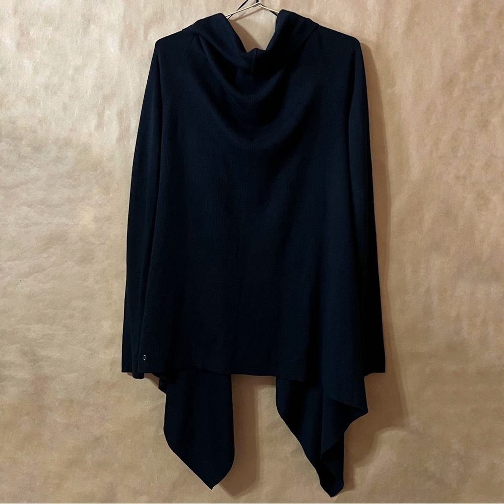 Lululemon | Reflection Wrap Cardigan Sweater Waterfall Open Front Black Size 8 - Picture 10 of 14